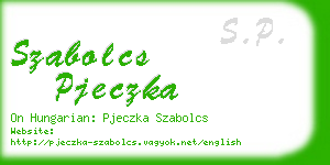 szabolcs pjeczka business card